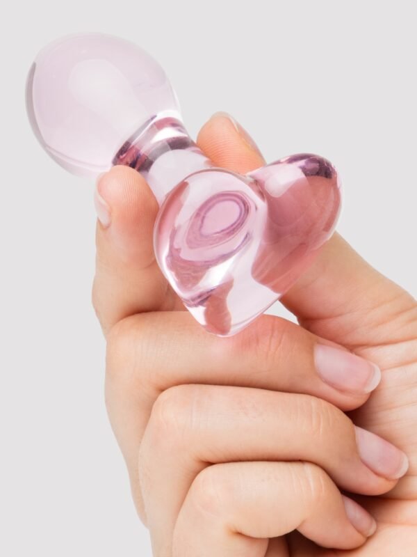 Lovehoney Small Heart Glass Butt Plug 3 Inch