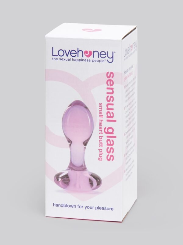 Lovehoney Small Heart Glass Butt Plug 3 Inch