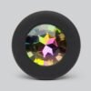 Glams Silicone Black Mini Butt Plug with Rainbow Crystal 3 Inch