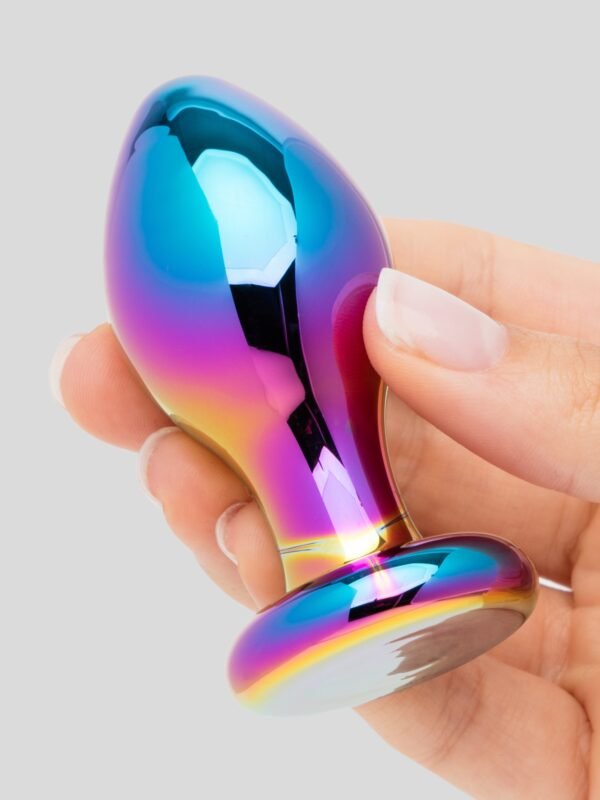 a45363g81766_3 Lovehoney Sensual Glass Small Iridescent Butt Plug 3 Inch