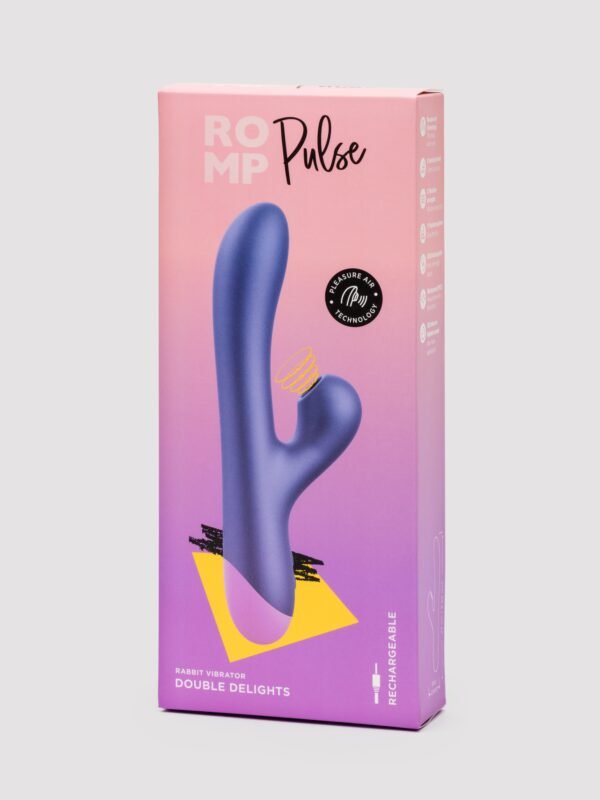 87045_5 ROMP Pulse Rechargeable Rabbit Vibrator with Clitoral Suction