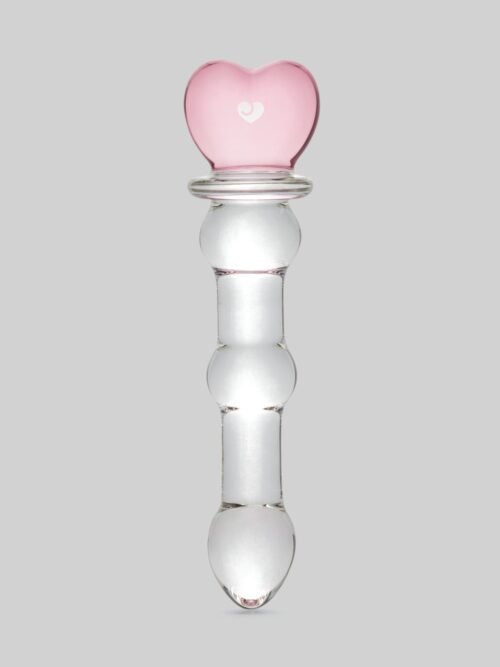 Lovehoney Crystal Heart Wavy Glass Dildo 6 Inch