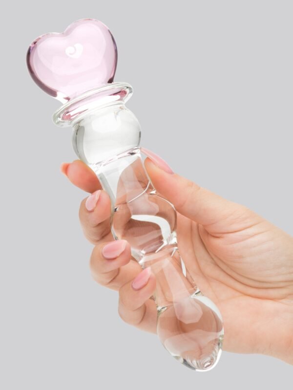 a25734g75090_5 Lovehoney Crystal Heart Wavy Glass Dildo 6 Inch