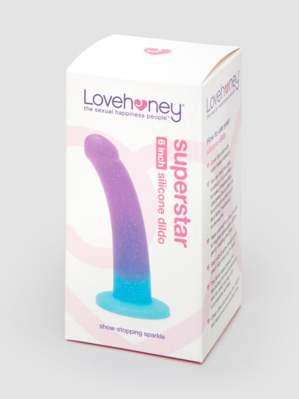 Lovehoney Glitter Silicone Dildo 6 Inch