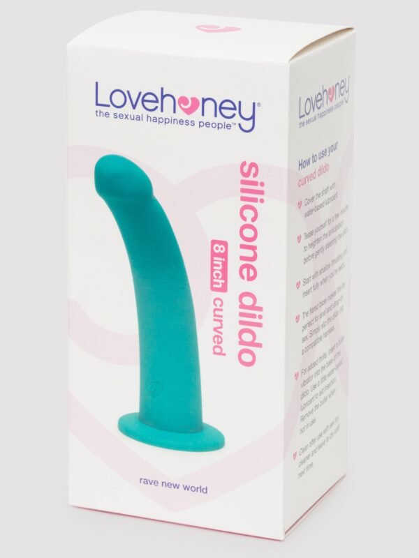 Lovehoney Curved Silicone Suction Cup Dildo 8 Inch