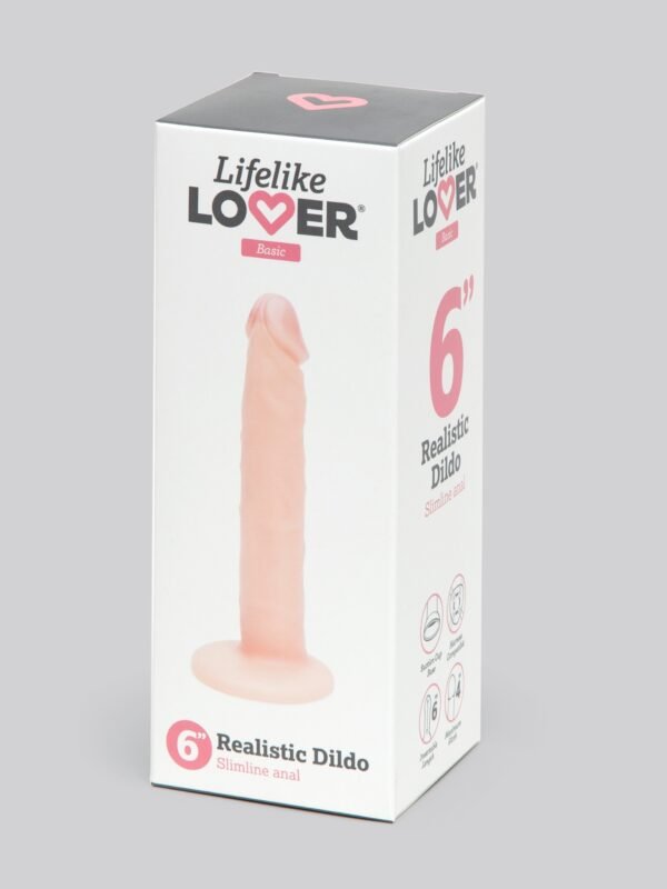 Lifelike Lover Basic Slimline Realistic Anal Dildo 6 Inch