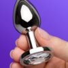 Lovehoney Clear Jeweled Metal Butt Plug