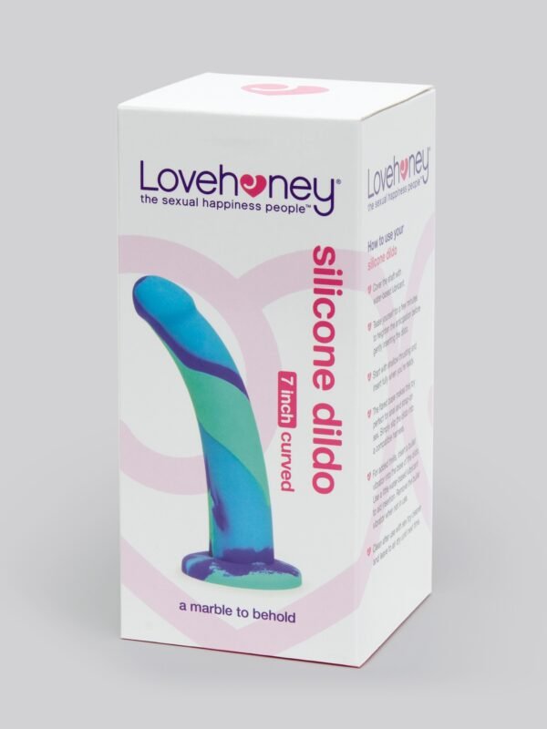 Lovehoney Air and Water Curved Silicone Suction Cup Dildo 7 Inch