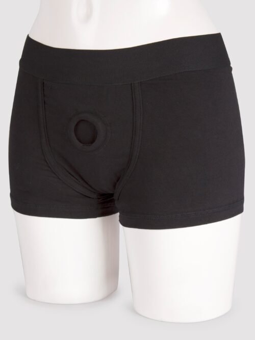 Packer Gear Strap-On Harness Boxer Shorts with Vibe Pocket