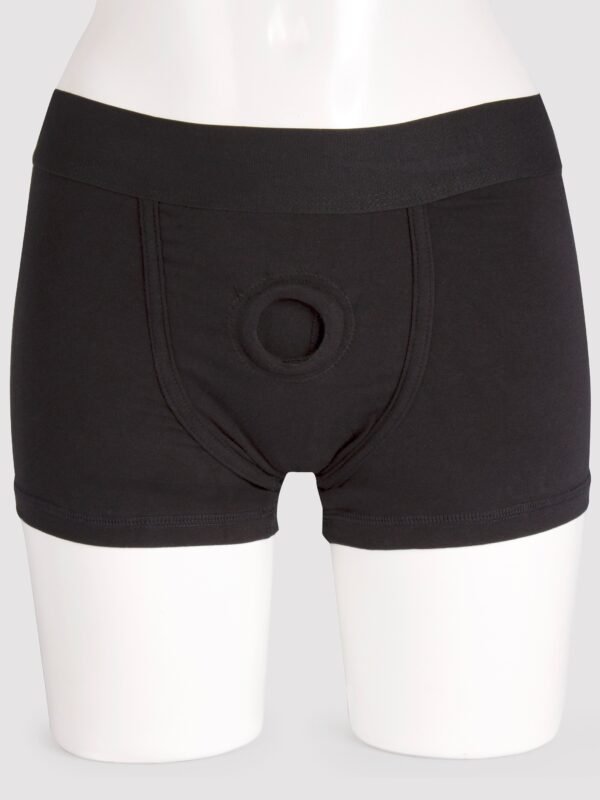 Packer Gear Strap-On Harness Boxer Shorts with Vibe Pocket
