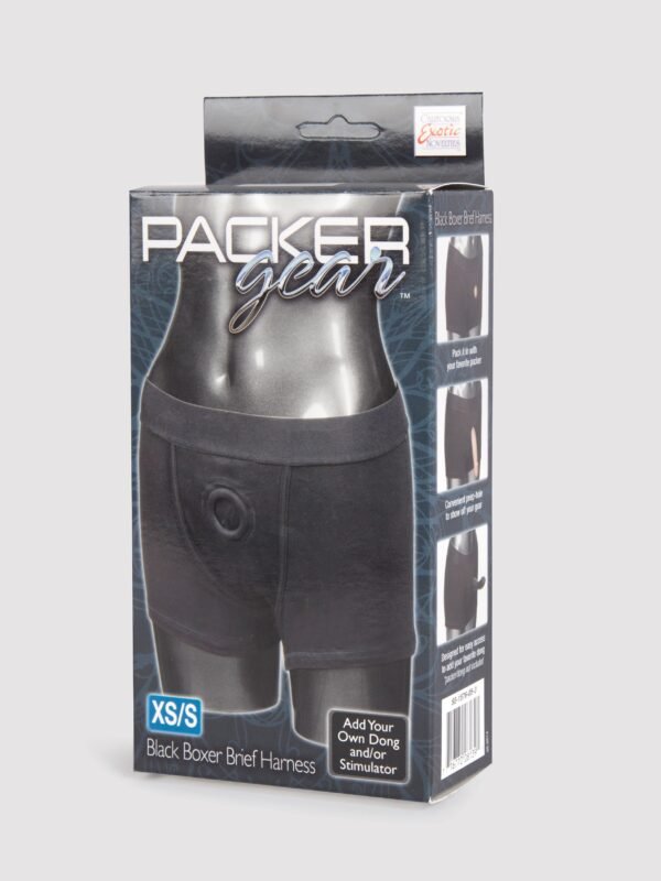 Packer Gear Strap-On Harness Boxer Shorts with Vibe Pocket