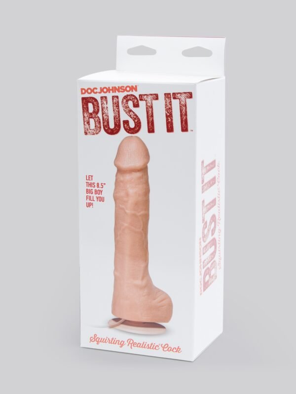 Doc Johnson Bust It Ejaculating Realistic Dildo with Vac-U-Lock 8.5 Inch