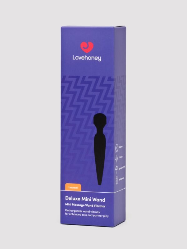 Lovehoney Deluxe Rechargeable Mini Leopard Massage Wand Vibrator