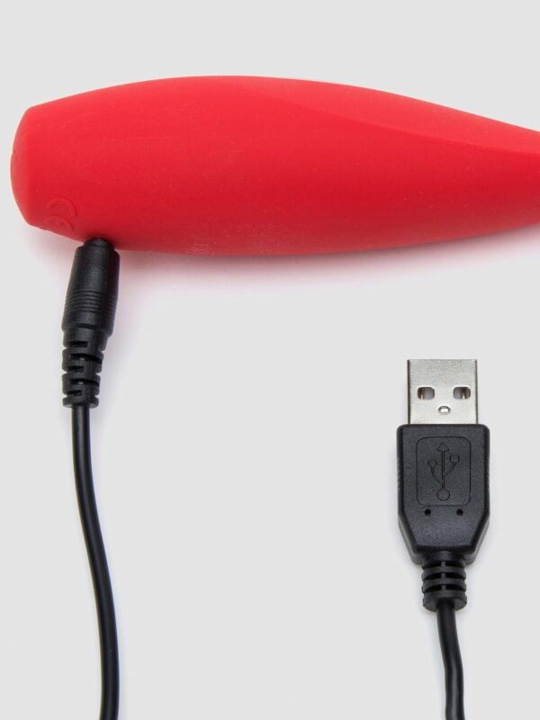 Red Hot Rechargeable Silicone Flickering Tongue Vibrator