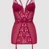 Lovehoney Parisienne Wine Lace Plunge Chemise