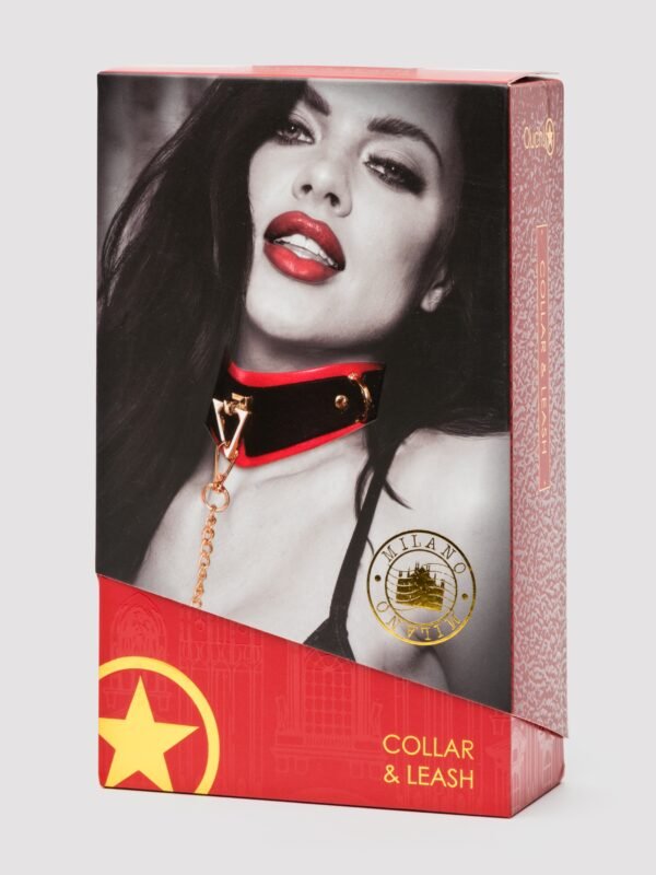 Ouch! Milan Faux Leather Collar with Leash