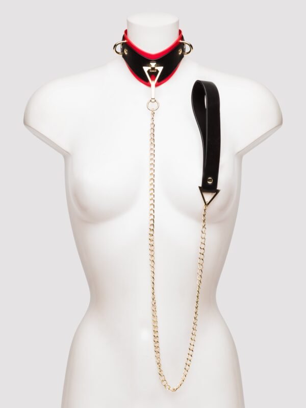 Ouch! Milan Faux Leather Collar with Leash