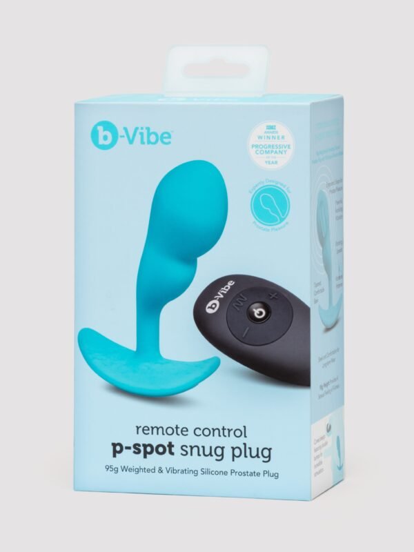 B-Vibe P-Spot Snug Plug Remote Control Silicone Weighted Prostate Plug 3.3 oz