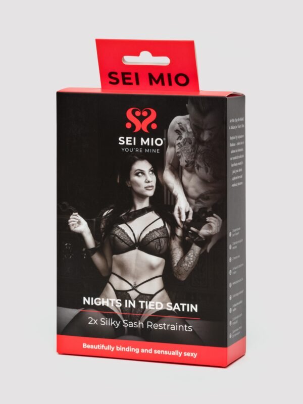 SEI MIO Nights in Tied Satin Silk Sash Restraint