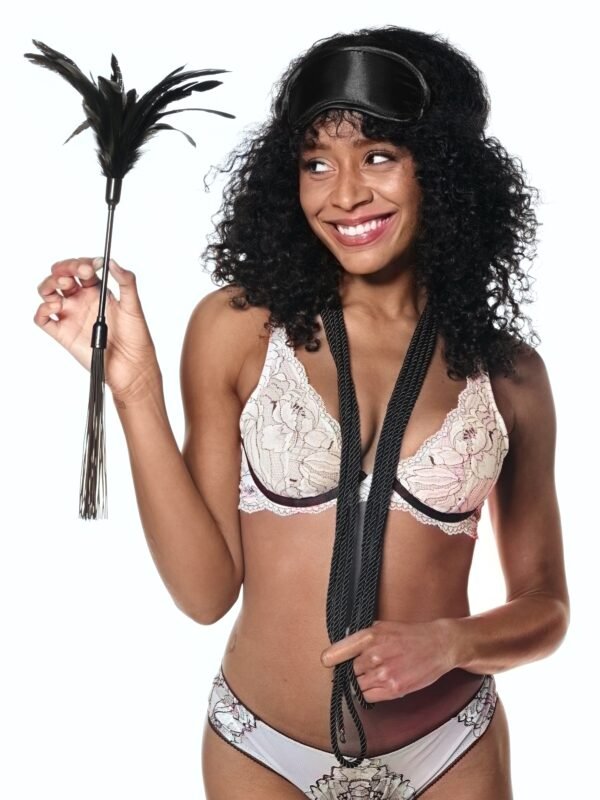 a50254g88410_2 Sportsheets Black Shadow Tie and Tickle Kit (3 Piece)
