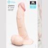 b-Vibe Slipskin Flesh Pink Ultra Realistic Curved 8" Dual Density Dildo