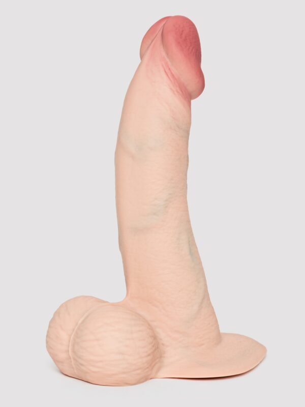 b-Vibe Slipskin Flesh Pink Ultra Realistic Curved 8" Dual Density Dildo