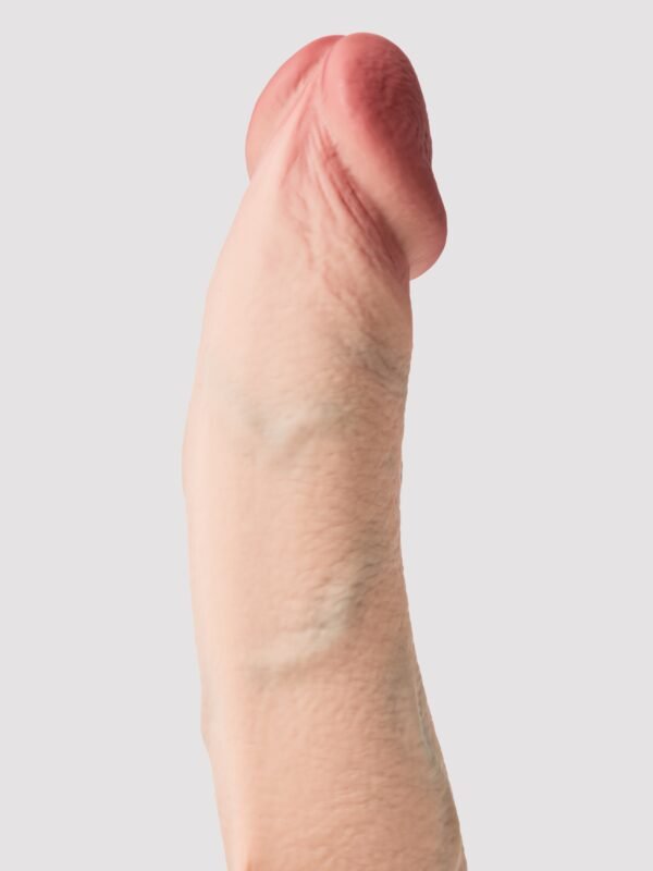 b-Vibe Slipskin Flesh Pink Ultra Realistic Curved 8" Dual Density Dildo