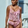 Roma Lace Essentials Pink Eyelash Lace Cami Set