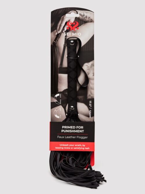 SEI MIO Primed for Punishment Faux Leather Flogger