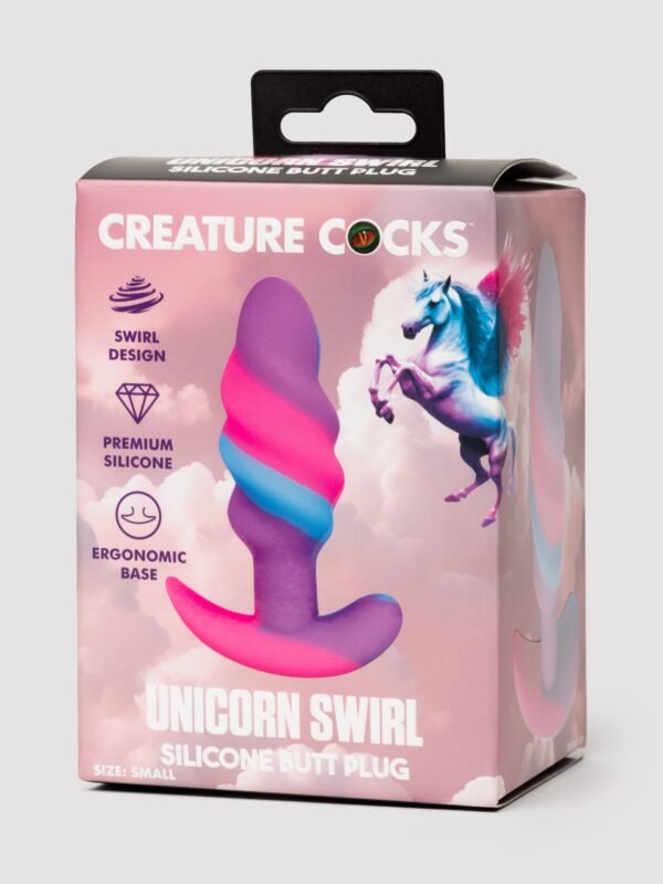 Creature Cocks Unicorn Swirl Small Silicone Butt Plug