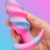 Creature Cocks Unicorn Swirl Small Silicone Butt Plug
