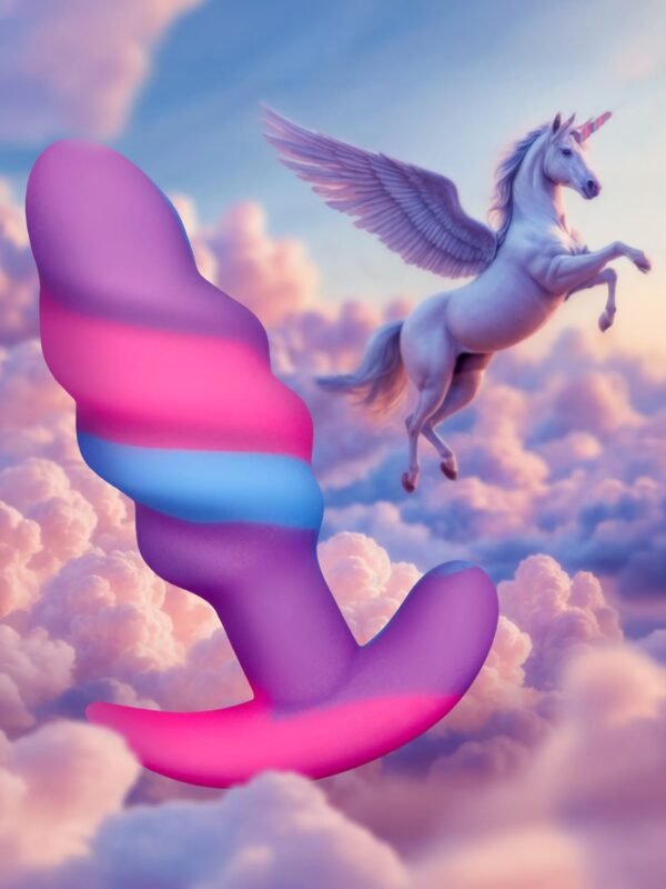 Creature Cocks Unicorn Swirl Small Silicone Butt Plug