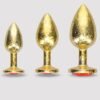 Ouch! Luxury Gold Jewelled Butt Plug Set (3 Piece)